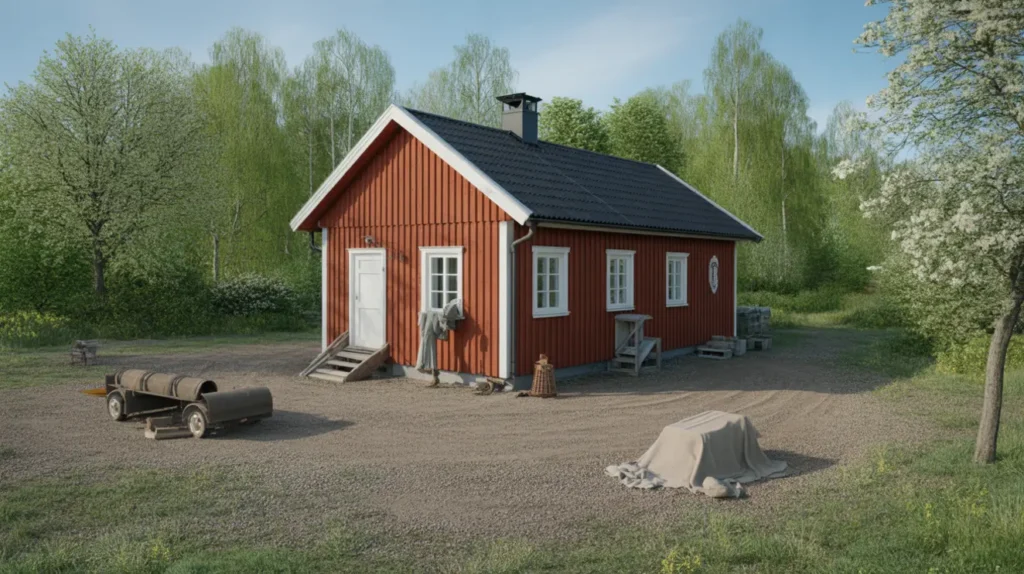 maj r b sta tiden att m la pl ttaket v derf nster f rarbete och rostskydd f r villa och brf